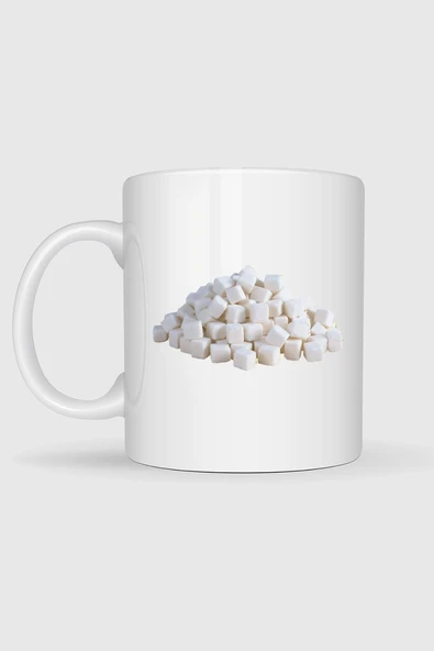 Kesme Şeker Küp Şeker Tasarımlı Kupa Bardak - Resim 2