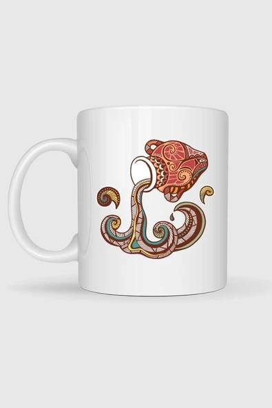 Kova Burç - Astroloji Tasarımlı Kupa Bardak - Resim 2