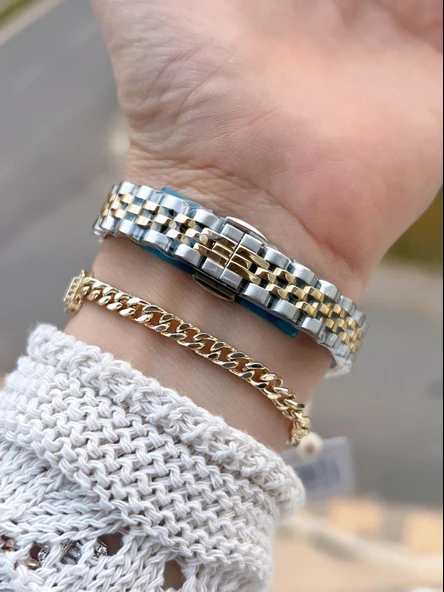 Ferrucci Vintage Mini Çelik Kordon 2 Yıl Garantili Yeni Sezon 30 Mt Suya Dayanıklı Kadın Kol Saati B.03412.M3 - Resim 3