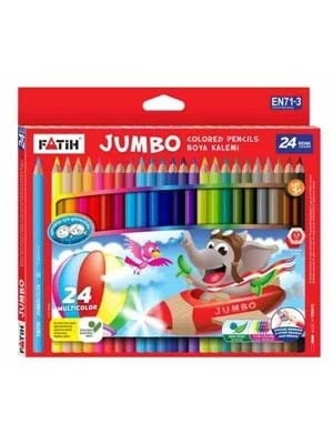 Fatih Jumbo 24 Renk Kuruboya Kalemi Tam Boy 33350kb24rt ürün görseli 1