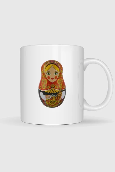 Çay Matruşka Bebek Tasarımlı Kupa Bardak ürün görseli