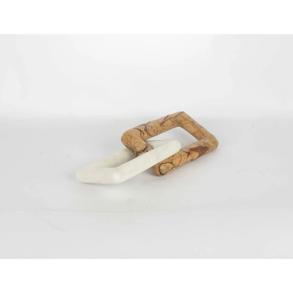 Mikasa Moor Beyaz Kahverengi Dekor Zincir 24x10x5cm ürün görseli