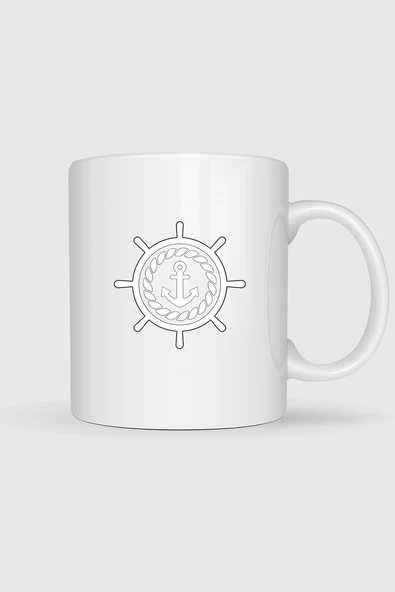 Çapa - Çıpa - Dümen - Denizci Tasarımlı Kupa Bardak ürün görseli