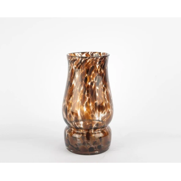 Mikasa Moor Kahverengi Desenli Cam Vazo 27x15cm ürün görseli