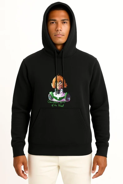Kapüşonlu Princess Allura Fan Art Çizim, Voltron Göğüs Tasarımlı Unisex Sweatshirt - Resim 11