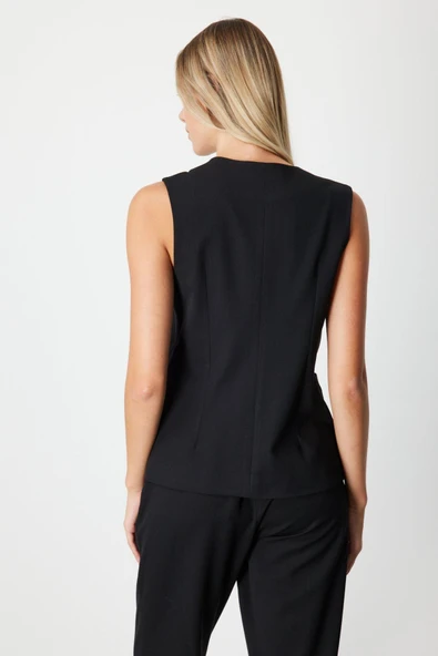 64919 ONTEKS YELEK V YAKA DÜĞMELİ - Resim 3