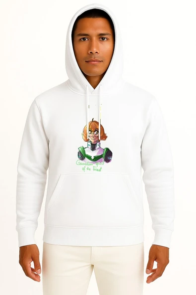 Kapüşonlu Princess Allura Fan Art Çizim, Voltron Göğüs Tasarımlı Unisex Sweatshirt - Resim 3