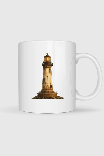 Deniz Feneri Denizci Logo Tasarımlı Kupa Bardak ürün görseli