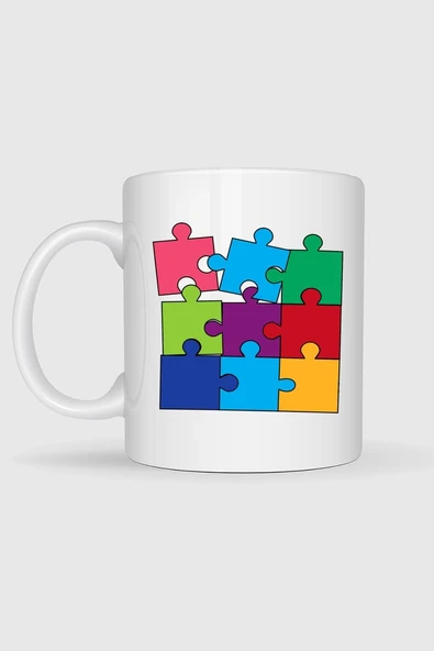 Portal Yapboz Oyunu Mantık Bulmacası Tasarımlı Kupa Bardak - Resim 2