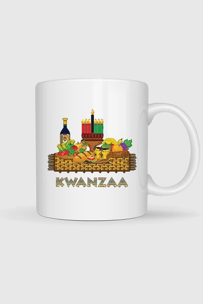 Kwanzaa African Piknik Sepeti Tasarımlı Kupa Bardak ürün görseli