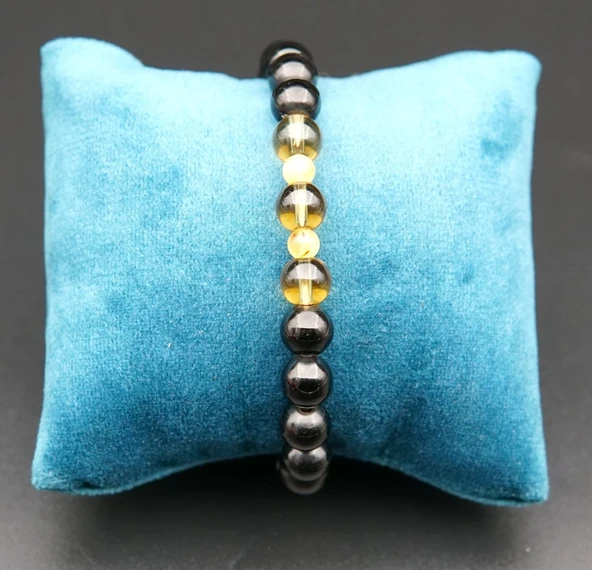 Oltu Taşı ve Kehribar Kadın Bileklik sb00051 - Resim 2