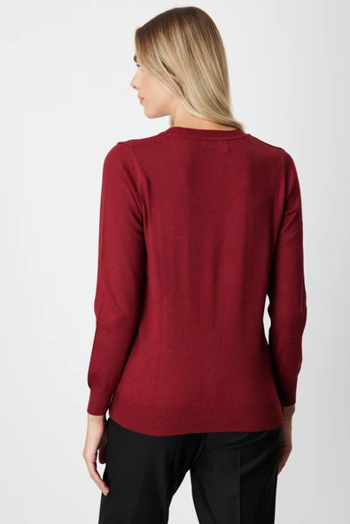 65357 ONTEKS V YAKA HIRKA GÖRÜNÜMLÜ KAZAK - Resim 12