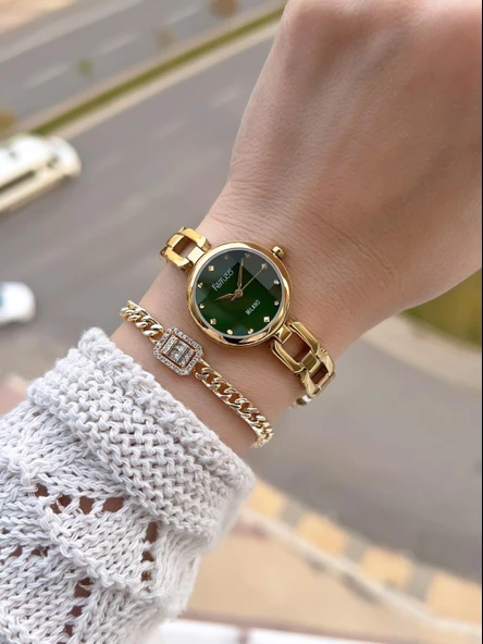 Ferrucci Vintage Mini Çelik Kordon 2 Yıl Garantili Yeni Sezon 30 Mt Suya Dayanıklı Kadın Kol Saati B.03644.M2 - Resim 2