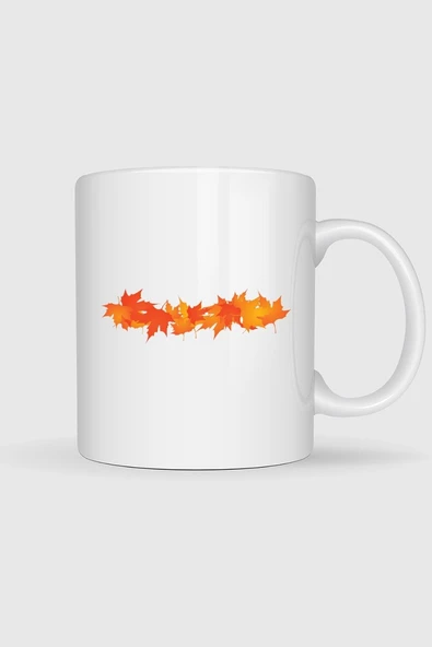 Şükran Günü Yapraklar Tasarımlı Kupa Bardak ürün görseli