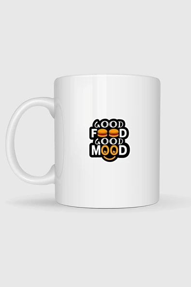 Good Food Good Mood Tasarımlı Kupa Bardak - Resim 2