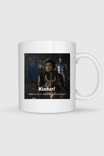 Geberiyorsun Değil Mi Kıskançlıktan Kudur! Prens Dizisi Tasarımlı Kupa Bardak ürün görseli