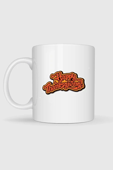 Thanksgiving Holiday Santa Claus Şükran Günü Tasarımlı Kupa Bardak - Resim 2