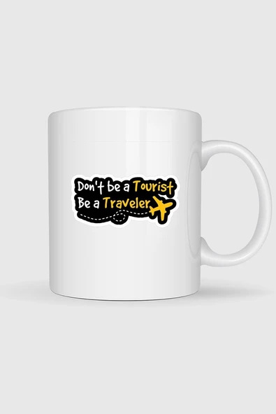 Turist Olma Gezgin Ol Tasarımlı Kupa Bardak ürün görseli