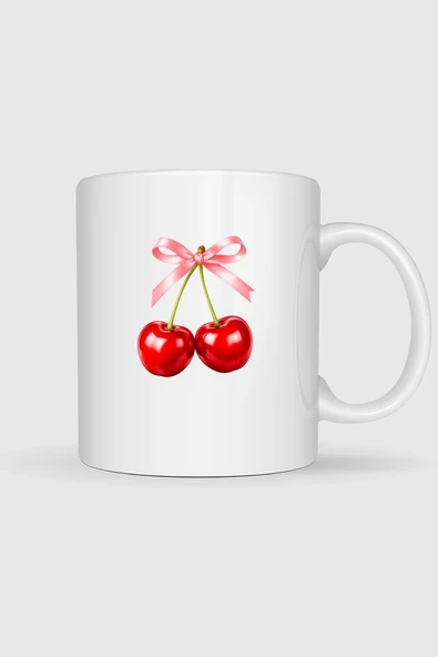 Cherry Kiraz Ve Kurdale Tasarımlı Kupa Bardak ürün görseli