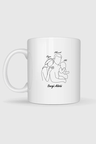 Aile Kupası Tasarımlı Kupa Bardak - Resim 2