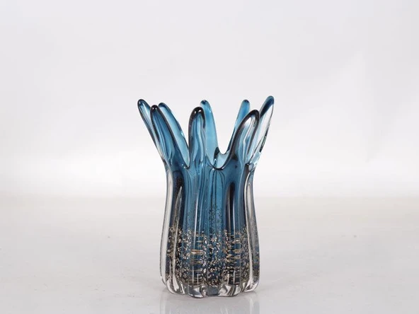 FINGERS BLUE LARGE GLASS CORAL 19X19X26 CM ürün görseli