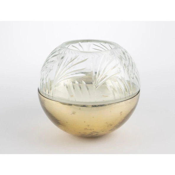 Mikasa Moor Bronz Cam Kapaklı Mum 18x16cm ürün görseli