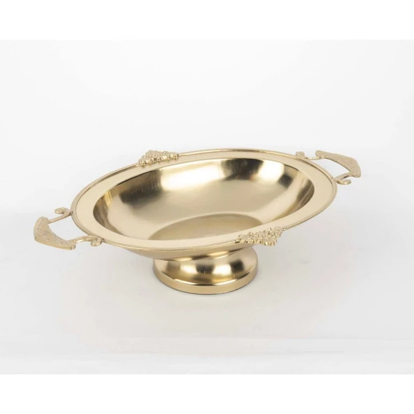 Mikasa Moor Pirinç İşlemeli  Ayaklı Tepsi 34x22x8cm ürün görseli