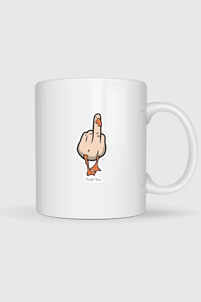 Duck You Tasarımlı Kupa Bardak ürün görseli