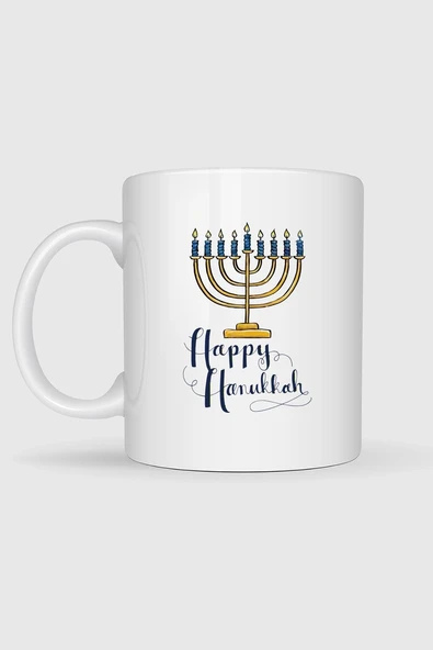 Happy Hanukka Tasarımlı Kupa Bardak - Resim 2