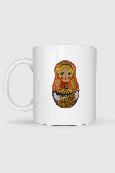 Çay Matruşka Bebek Tasarımlı Kupa Bardak - Resim 2