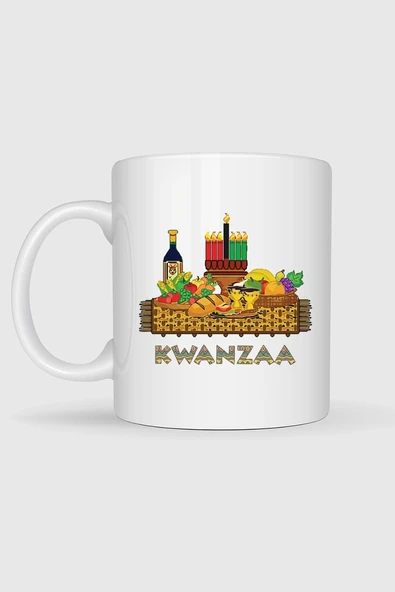 Kwanzaa African Piknik Sepeti Tasarımlı Kupa Bardak - Resim 2