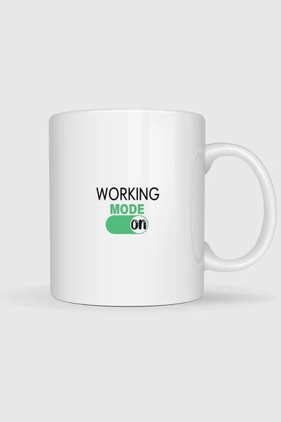 Working Mode On Tasarımlı Kupa Bardak ürün görseli
