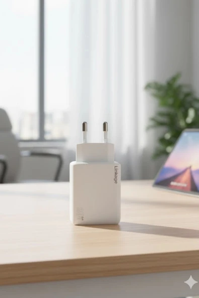 Linkage Lkc-46 20W USB-C+USB-A Dual Port GaN Hızlı Şarj Adaptör ürün görseli 1