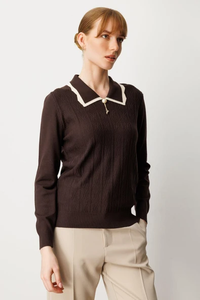 65363 ONTEKS KAZAK GÖMLEK YAKA AKSESUARLI - Resim 12