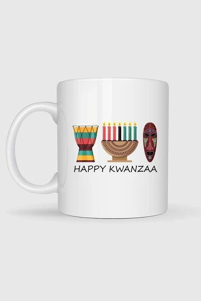 Happy Kwanzaa Tasarımlı Kupa Bardak - Resim 2