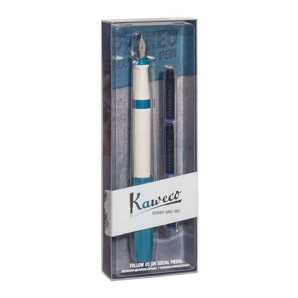 Kaweco Parkeo Dolma Kalem Set Krem/Turkuaz M Uç / 10002252 ürün görseli