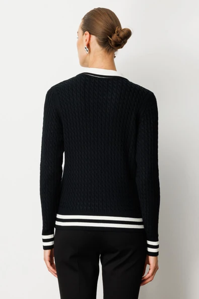 65332 ONTEKS POLO YAKA UZUN KOL KAZAK - Resim 6