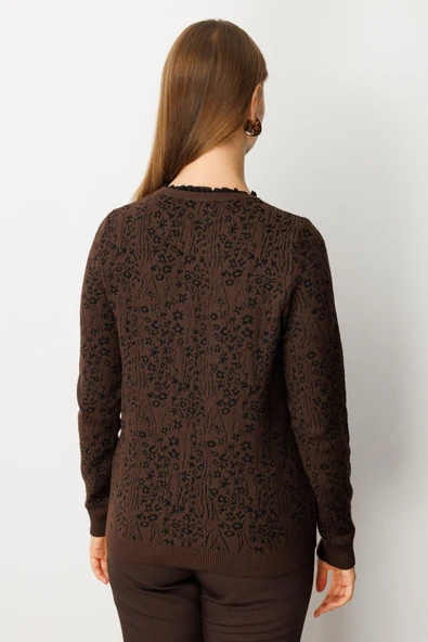 65368 ONTEKS KAZAK KENDİNDEN DESENLİ ÖNÜ DÜĞMELİ - Resim 11