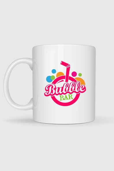 Kabarcık Çay Cafe Süt Logo Tasarımlı Kupa Bardak - Resim 2