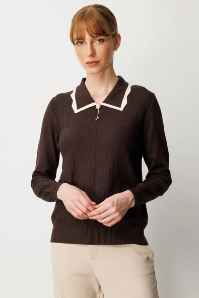 65363 ONTEKS KAZAK GÖMLEK YAKA AKSESUARLI - Resim 3