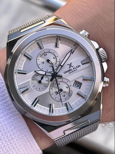 Daniel Klein Erkek Kol Saati 30 Metre Suya Dayanıklı Çelik Kordon + Bileklik Hediyeli  VS.BLKT.0683 - Resim 3