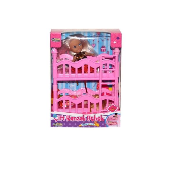 K899-17  2 Katlı Kutulu Ranzalı Bebek  Seti-1 adet stokta olan gönderilir - Resim 3