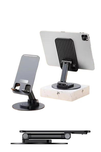 Vos Versa Metal 360° Dönebilen Katlanır Telefon Ve Tablet Standı VVE1039 - Resim 2