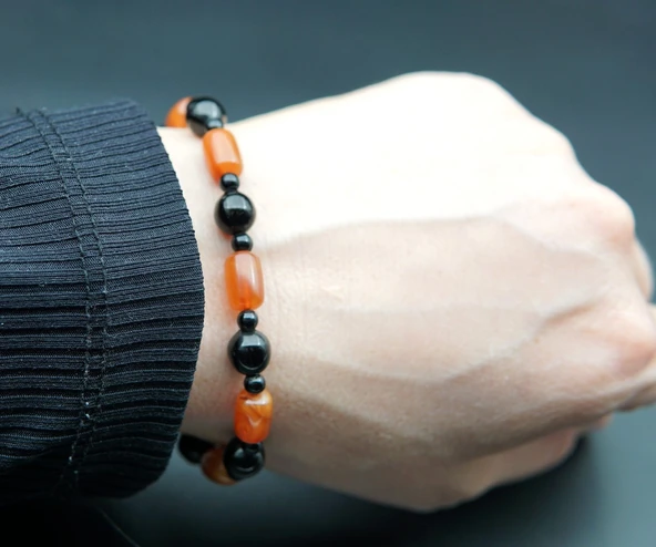 Oltu Taşı  ve Kehribar Kadın Bileklik sb00053 - Resim 2