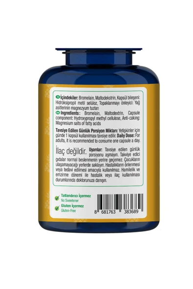 ONE UP BROMELAİN 30 KAPSÜL - Resim 4