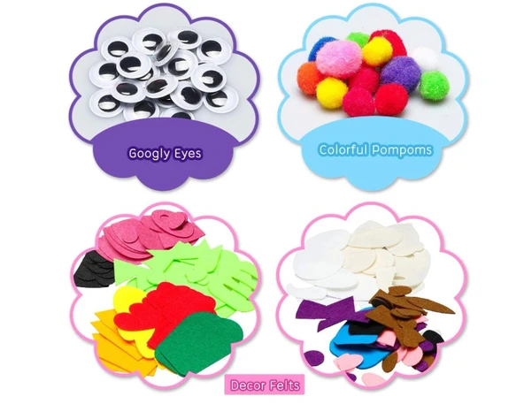 Watinc Keçe El Kuklası Yapım Seti 6 Adet - Resim 2