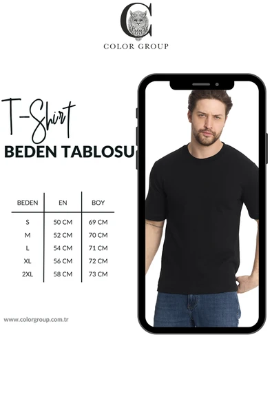 Kişiye Özel Baskı (Kendin Tasarla) Baskılı %100 Pamuk Bisiklet Yaka Relax Kesim T-Shirt - Resim 3
