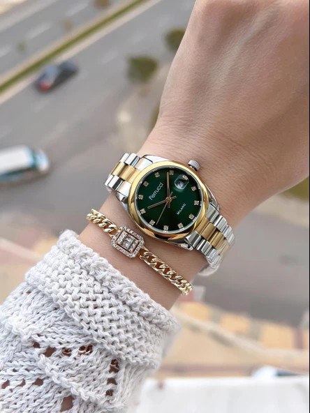 Ferrucci Vintage Seri 2 Yıl Garantili Yeni Sezon 3 Atm Suya Dayanıklı Kadın Kol Saati FC.F03609.3 - Resim 2