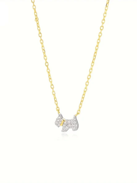 Loyal Puppy Minik Pati Kadın Gümüş Kolye ürün görseli