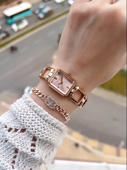 Ferrucci Küçük Kasa Vintage Seri 2 Yıl Garantili Yeni Sezon 3Atm Dayanıklı Kadın Kol Saati B.03603.5 - Resim 2